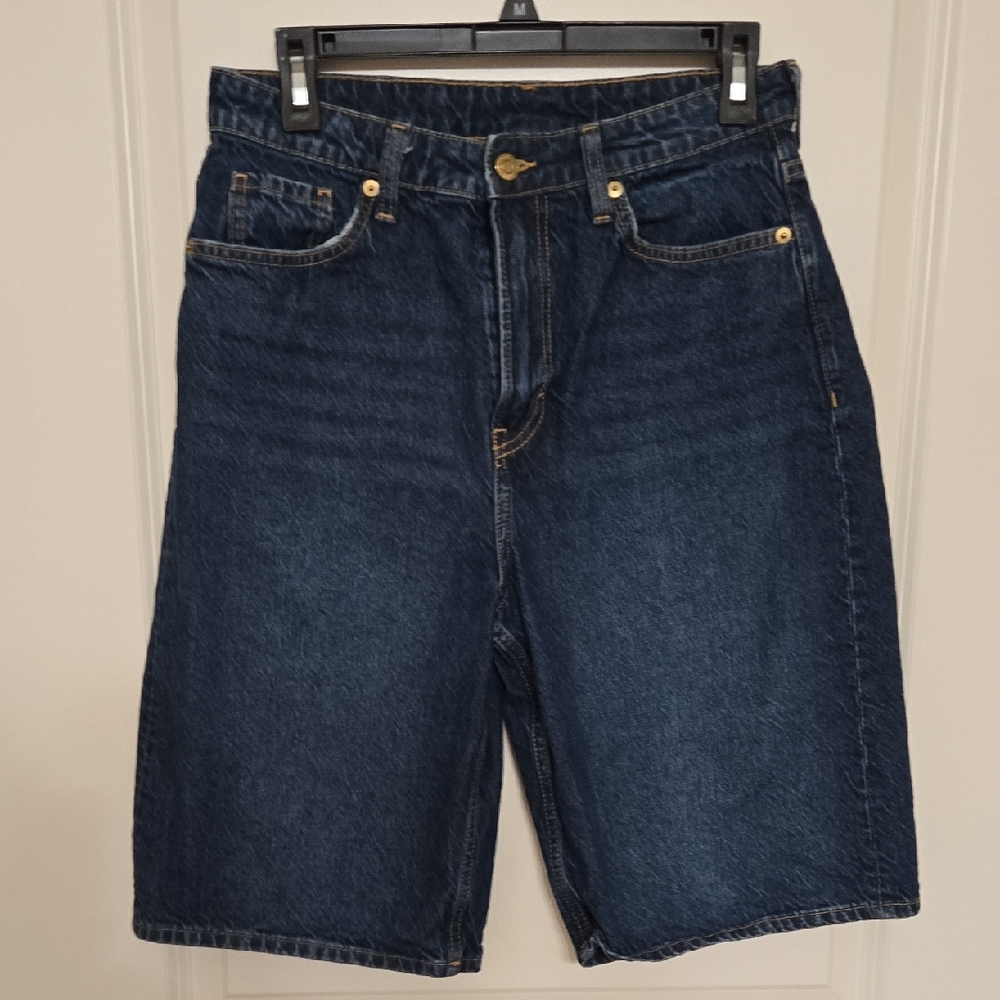 Stylish Dark Blue Denim Women's Shorts